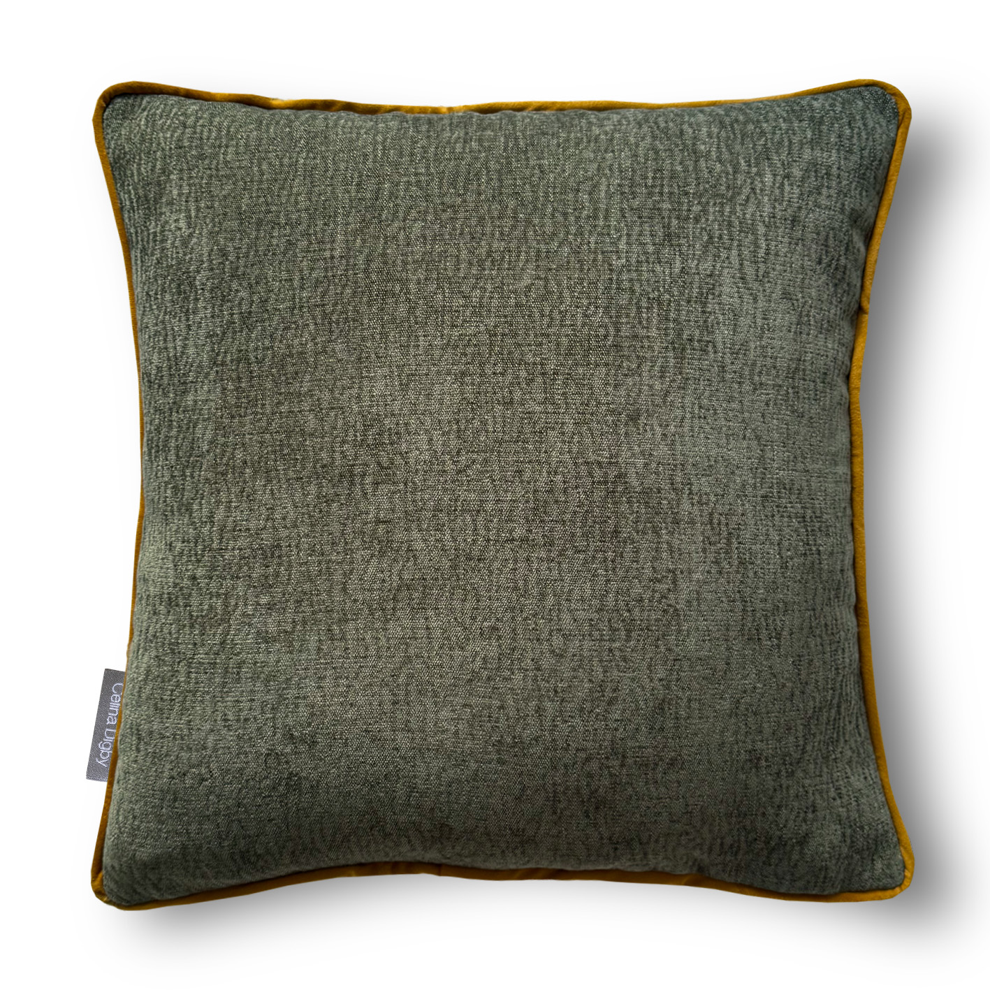 Luxury Soft Brushed Linen-Blend Cushion – Olive Green, in 3 Sizes with Optional Piping
