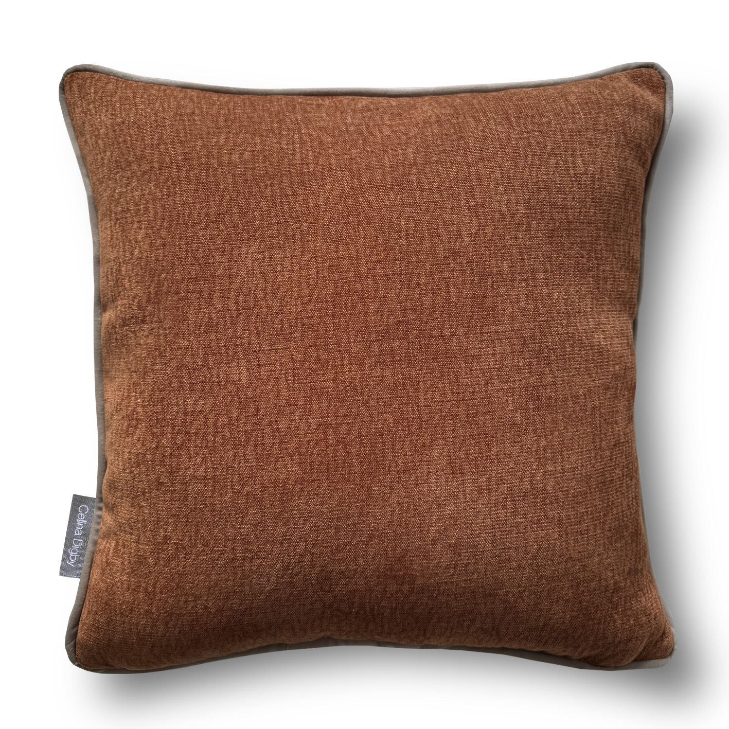 Luxury Soft Brushed Linen-Blend Cushion – Light Terracotta, in 3 Sizes with Optional Piping