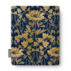 Celina Digby Luxury Heavy Linen-Like Floral Tablecloth -  Four Seasons Summer Navy & Gold (Available in 9 Sizes)